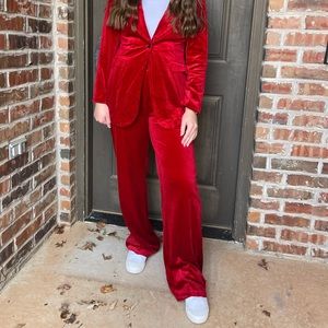 Red Velvet Pants
